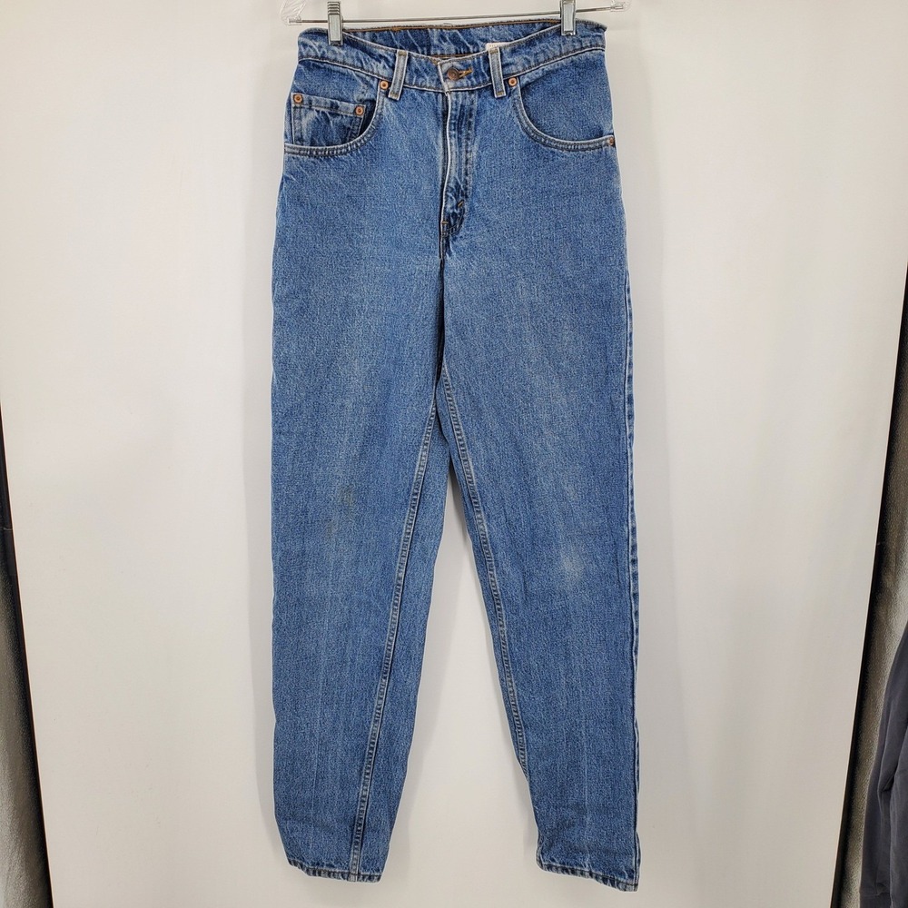 Levis 560 Vintage 90s Loose Fit Tapered Leg Jeans Mens 31x36 Made in USA Blue - Picture 1 of 10